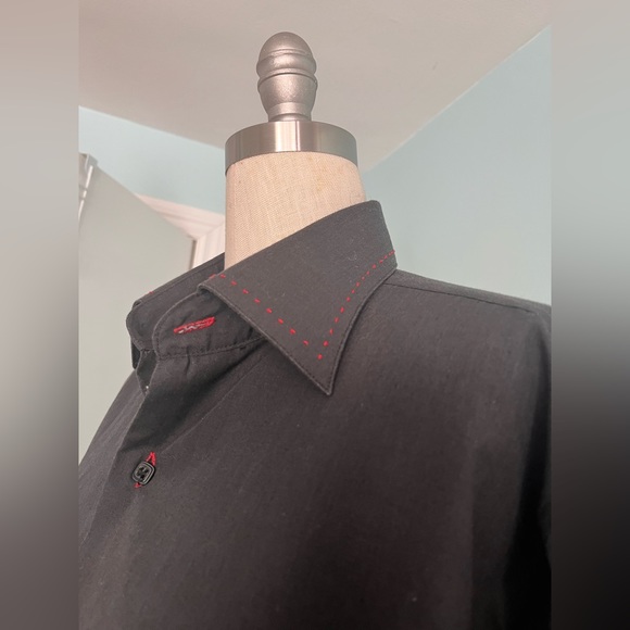 Bruttini Italy Black Dress Shirt Size M - Picture 9 of 16